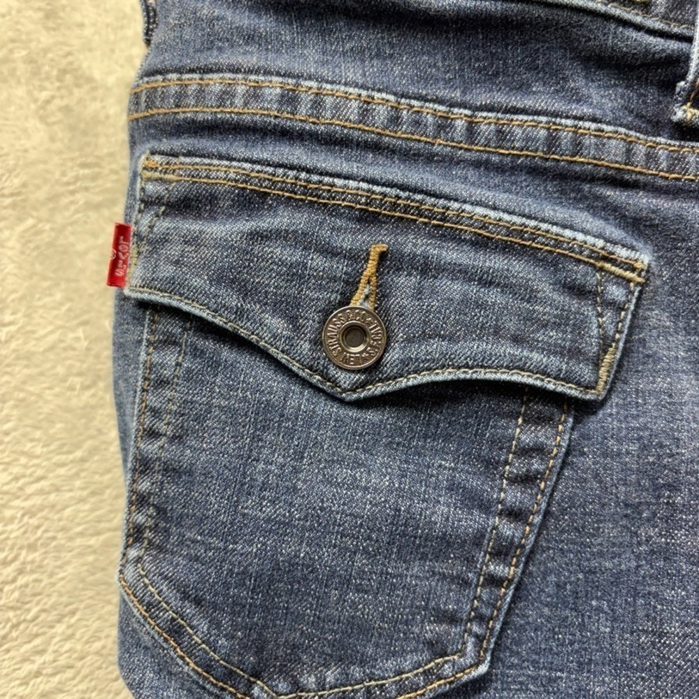 Levis 512 Jeans Womens 10 Short Blue Bootcut Perfectly Slimming Flap Pockets - Picture 10 of 13